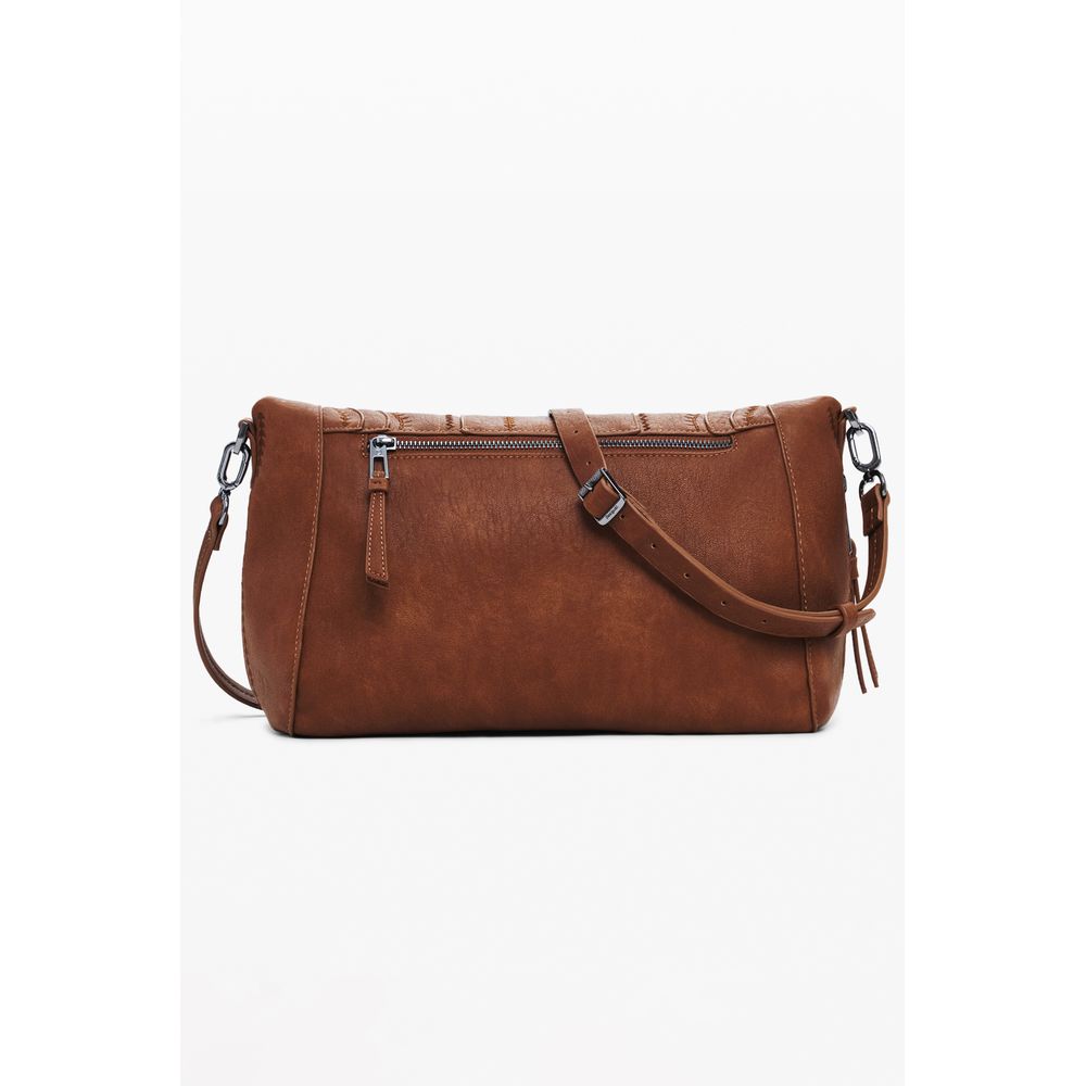 Brown Polyethylene Women Handbag