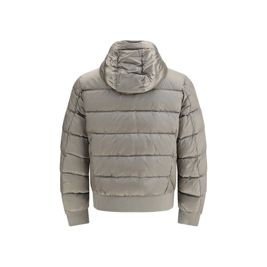 Gray Polyamide Full-Length Jacket