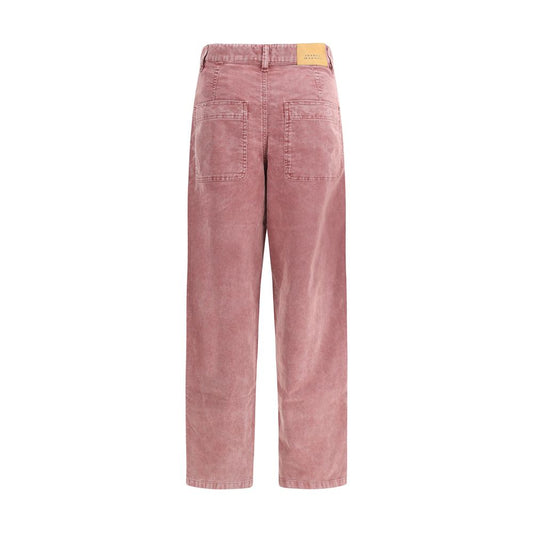 Multicolor Cotton Casual Pants
