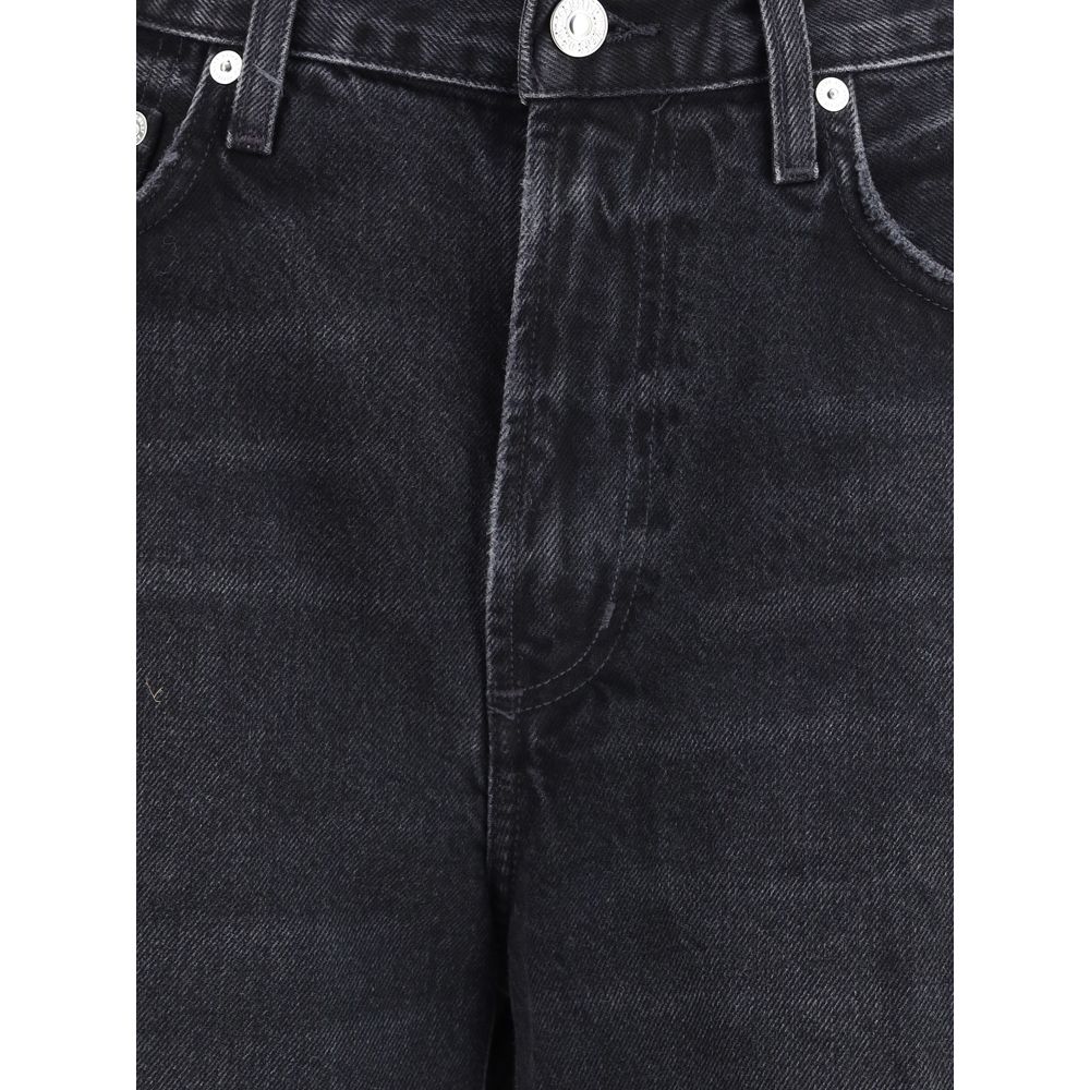 Black Recycled Cotton High-Waisted Jean