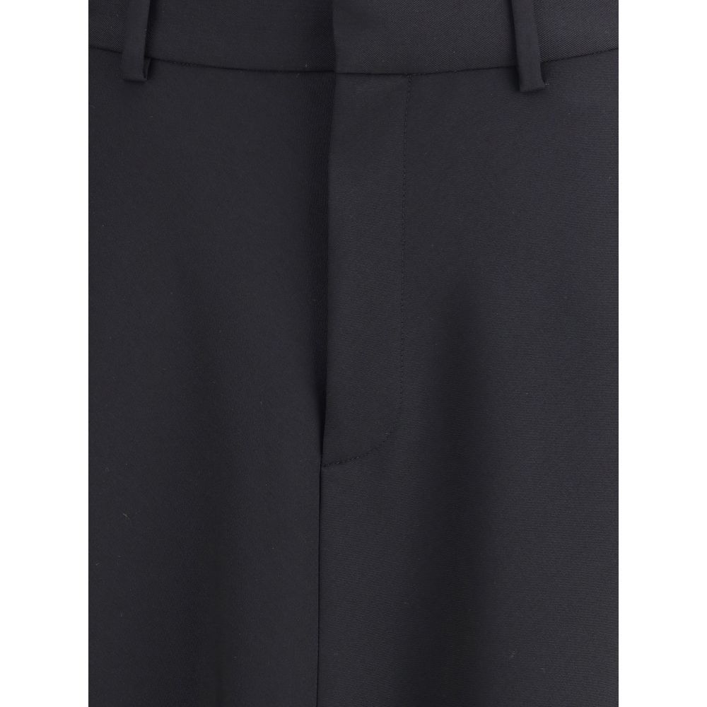 Black Fleece Wool Long Skirt