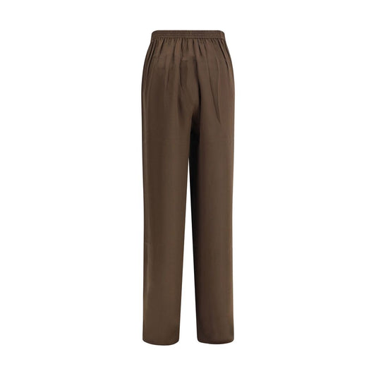 Brown Silk Pants
