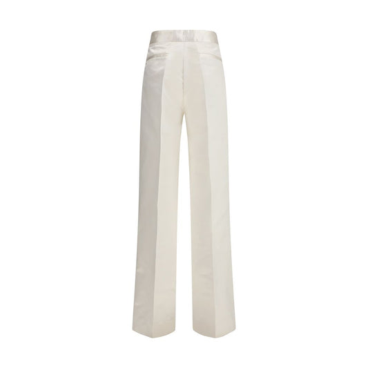 Cream Silk Pants