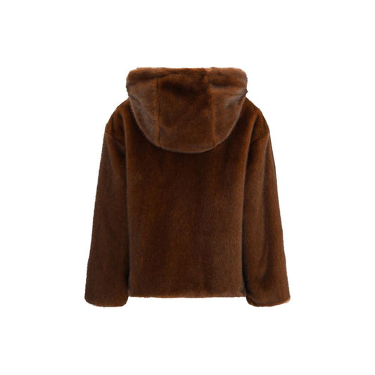Hooded Jacket in eco-fur