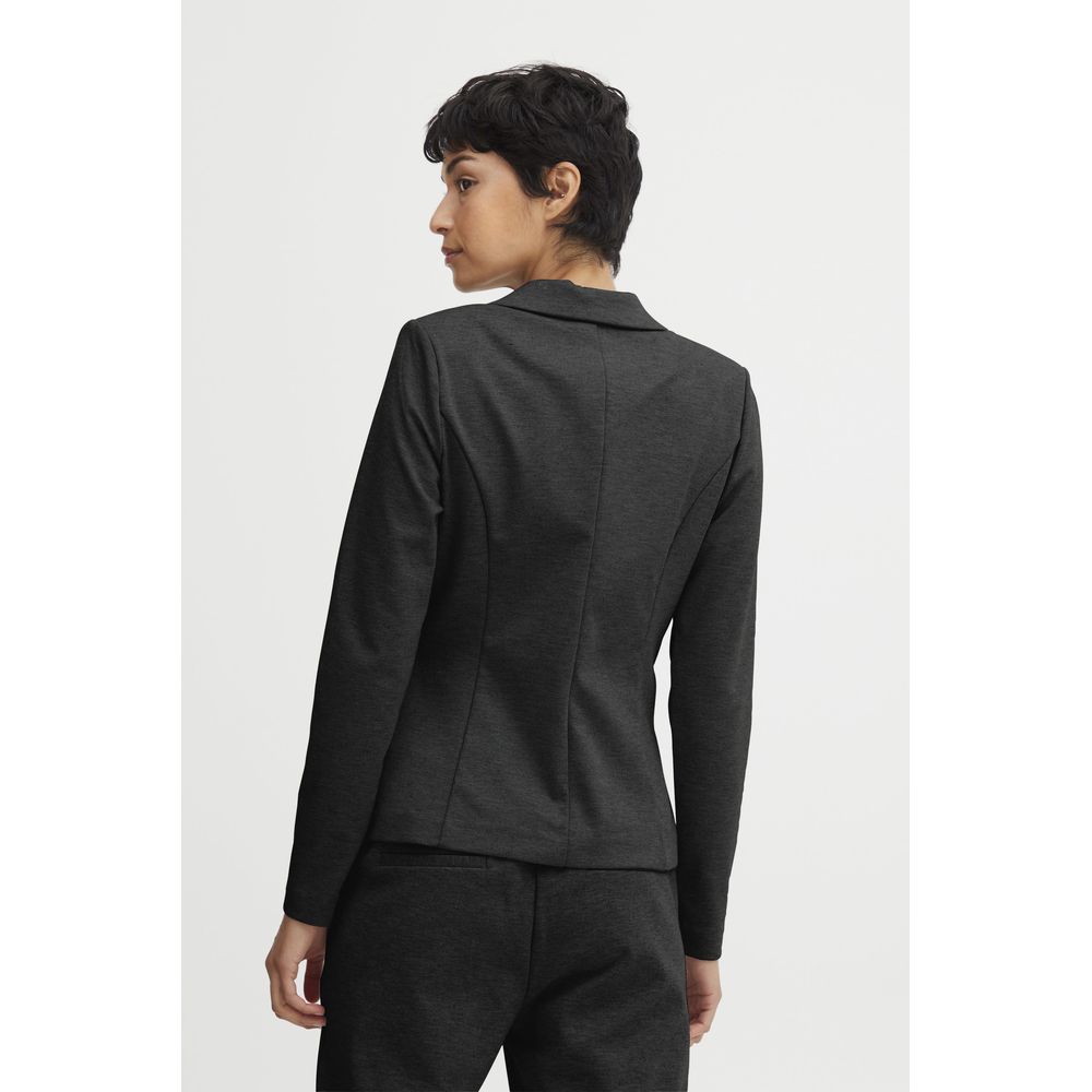 Gray Polyester Blazer