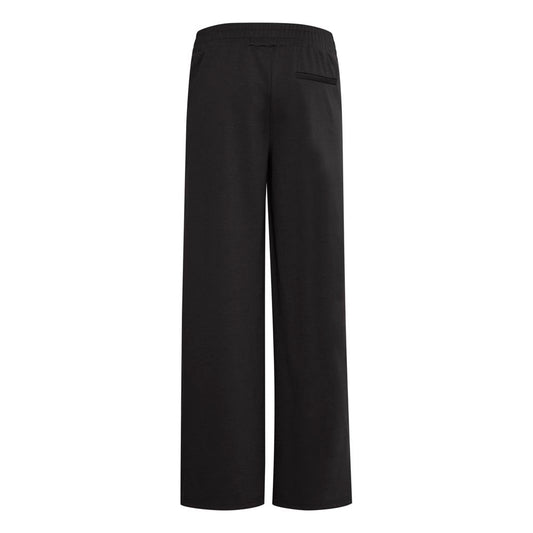 Black Recycled Polyurethane Casual Pants
