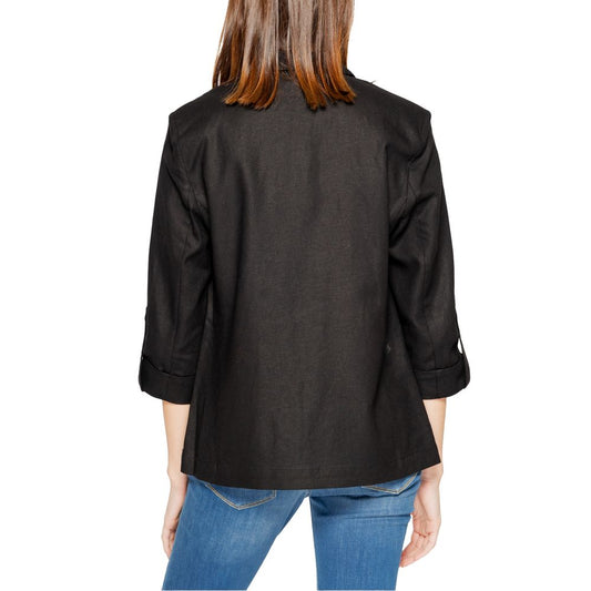 Black Linen Blazer