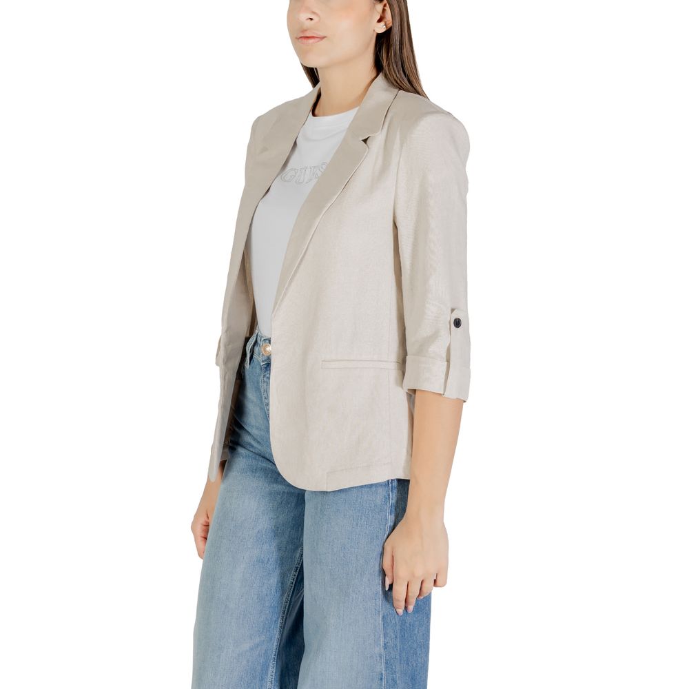 Beige Linen Blazer