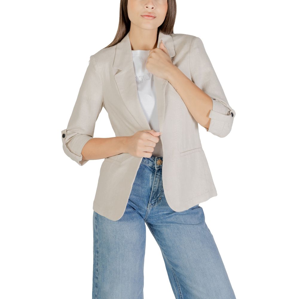 Beige Linen Blazer