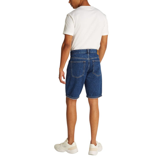 Blue Cotton Bermuda Shorts