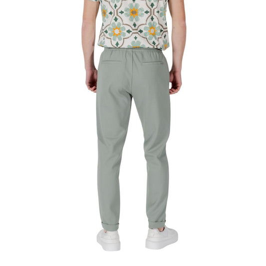 Green Polyester Joggers (Workout Pants)