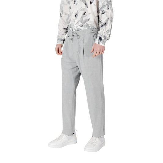 Gray Polyester Pant