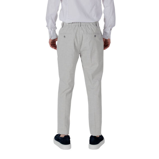 Gray Polyester Dress Pants