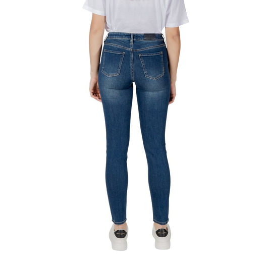 Blue Cotton Skinny Jeans