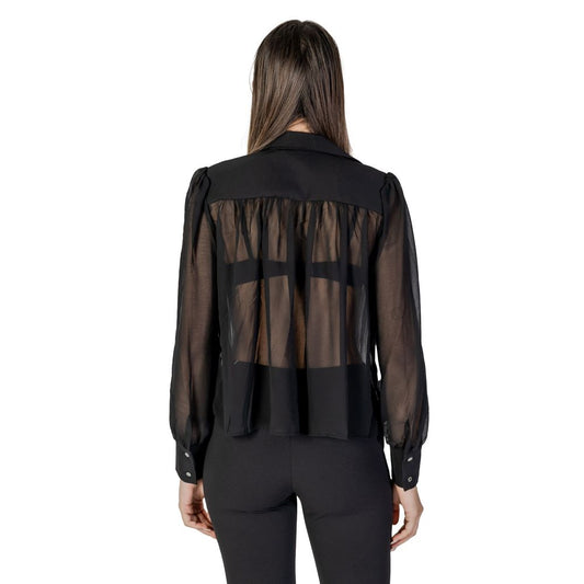 Black Polyester Blouse