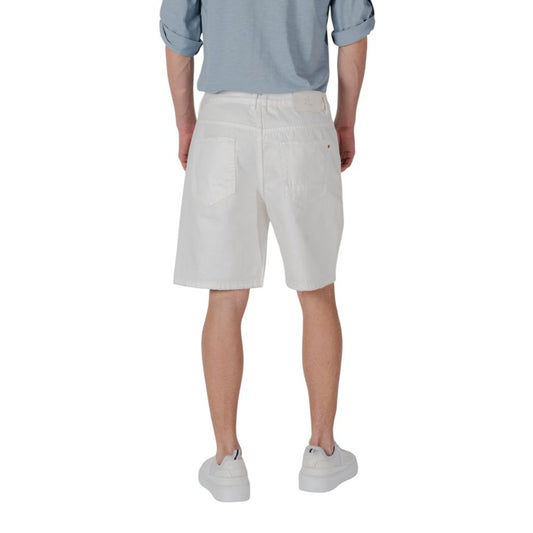 White Cotton Bermuda Shorts