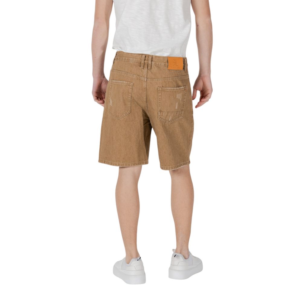 Beige Cotton Bermuda Shorts