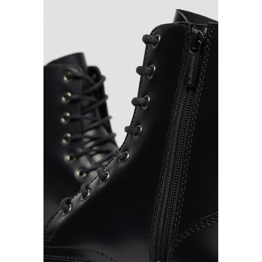 Black Leather Ankle Boots