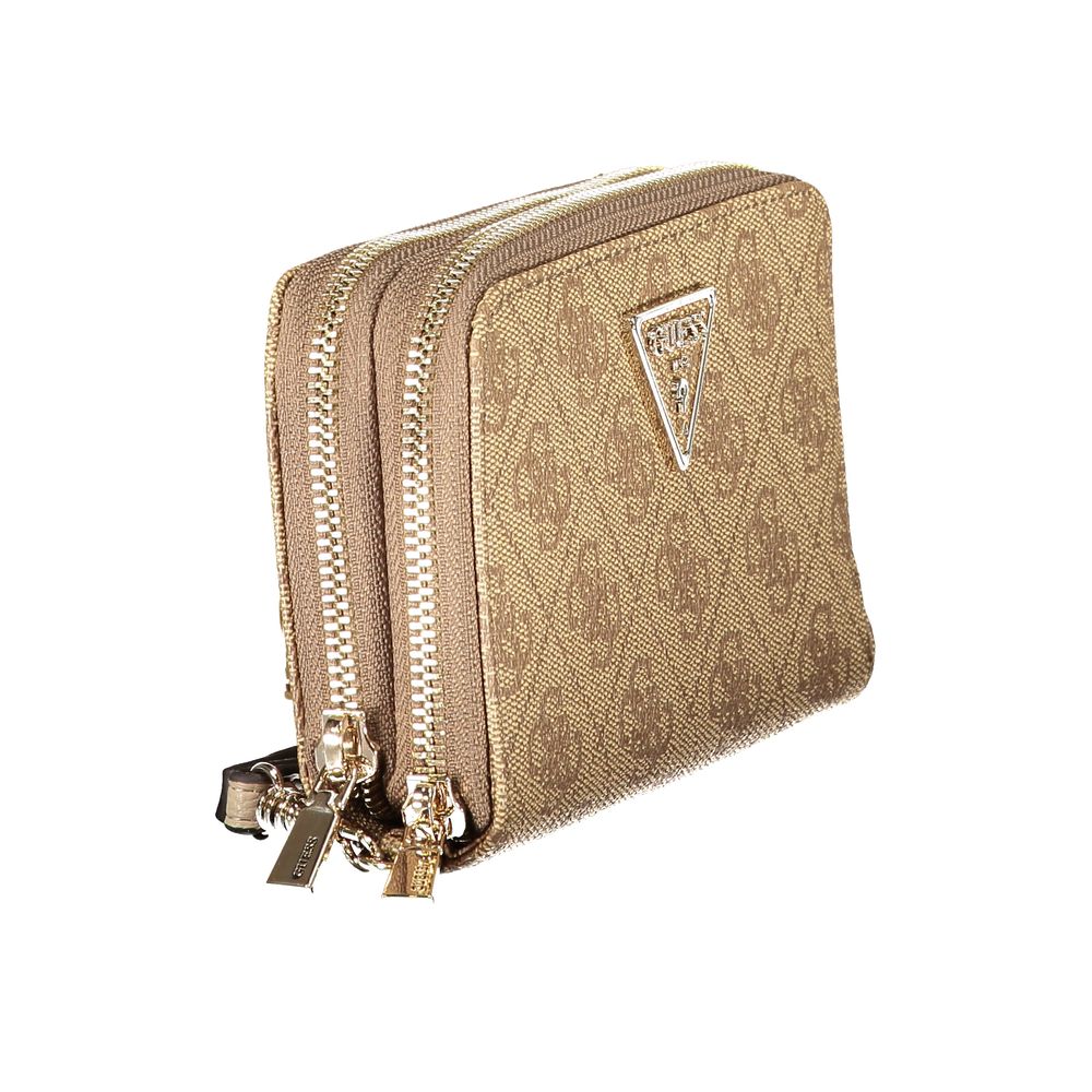 Beige Polyethylene Women Wallet