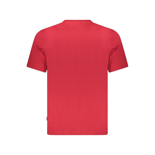 Red Cotton Men T-Shirt