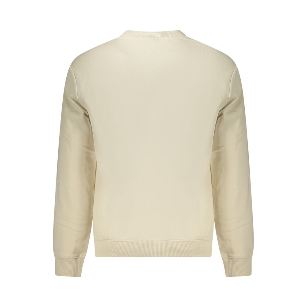 Beige Cotton Men Sweater