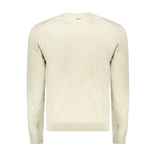 Beige Cotton Men Sweater