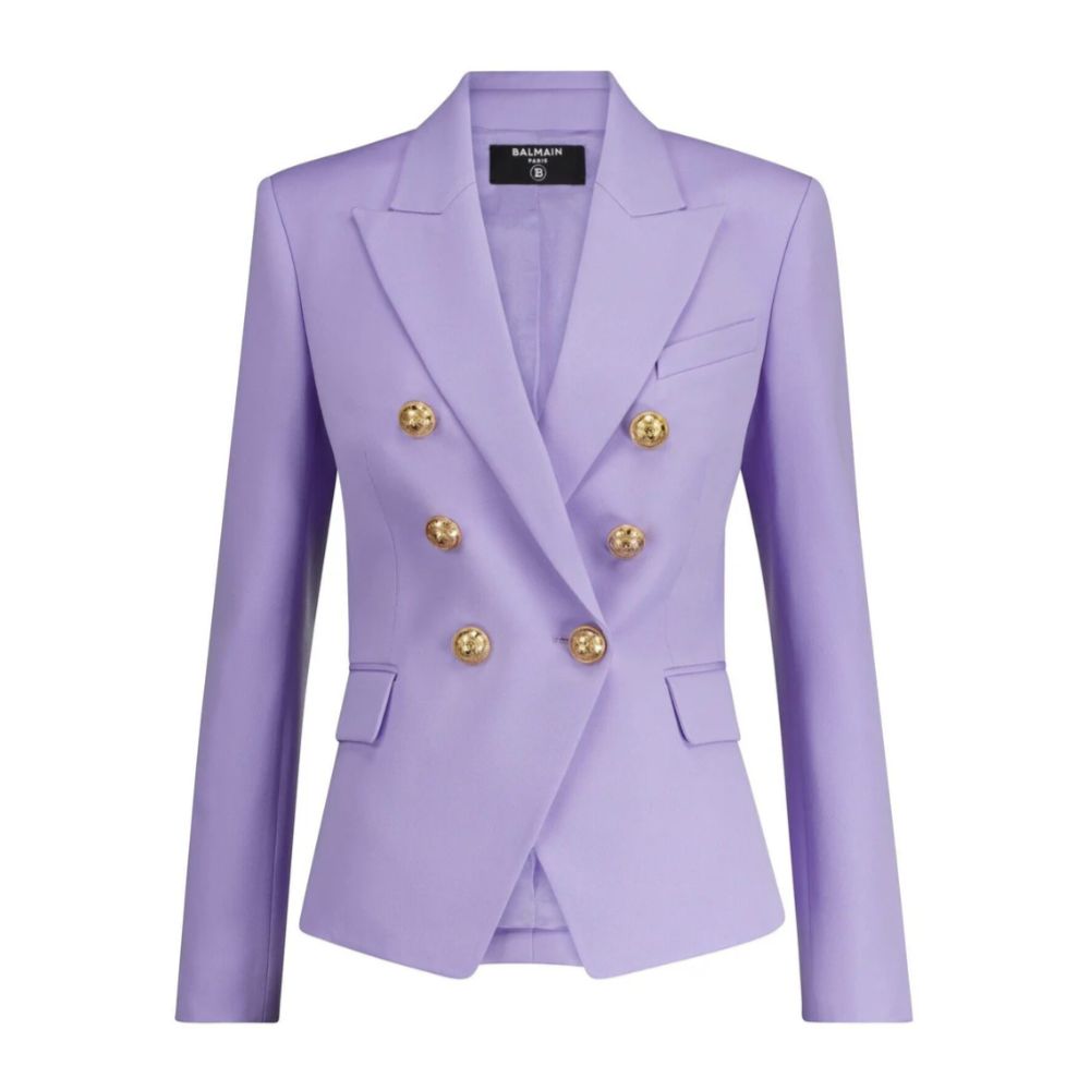 Purple Wool Women Blazer
