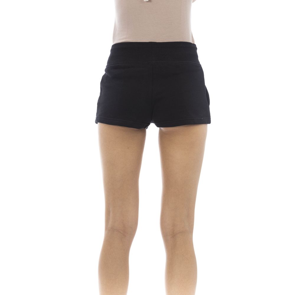 Black Cotton Women Short Shorts