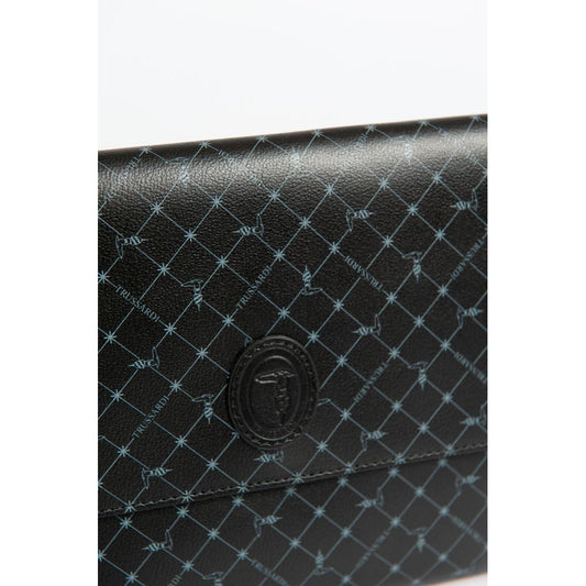 Black Polyester Clutch Bag