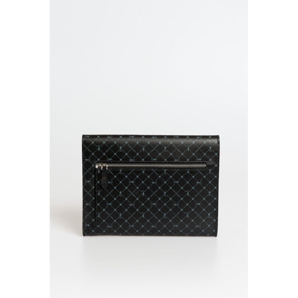 Black Polyester Clutch Bag