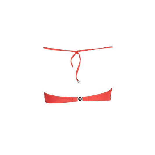 Red Elastane Swimwear