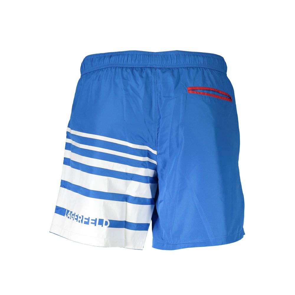 Blue Polyester Swimwear
