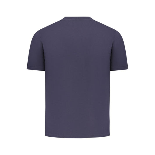 Blue Cotton Men T-Shirt
