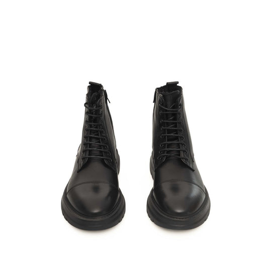 Black Leather Men Boot