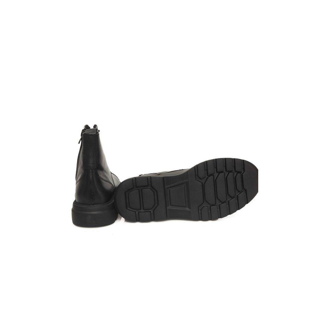 Black Leather Men Boot