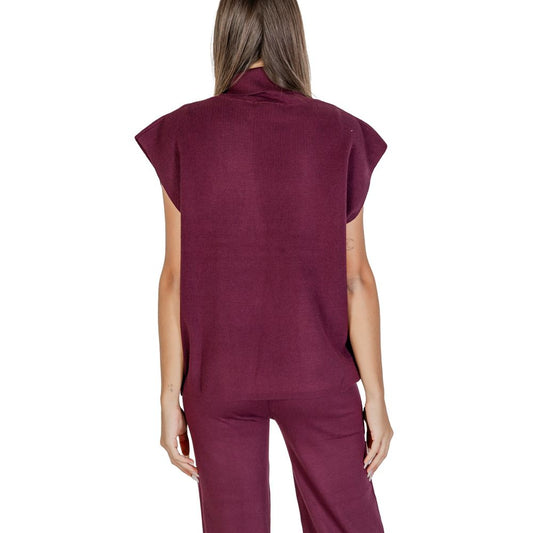 Purple Viscose Turtleneck