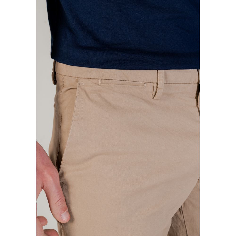 Beige Cotton Skinny Pant