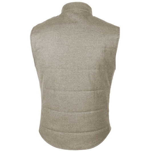 Beige Wool Sleveless Jacket