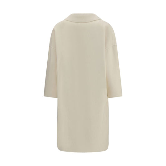Cream Fleece Wool Coat
