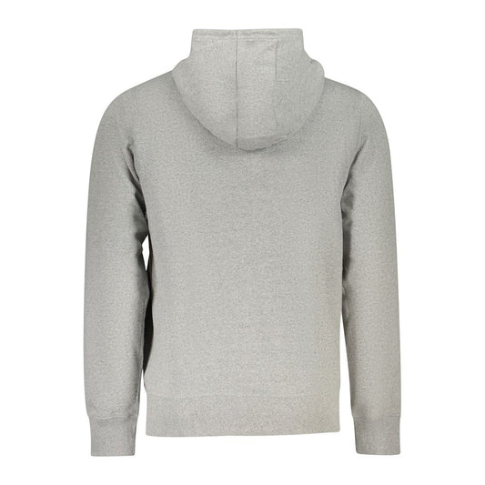 Gray Cotton Men Hoodie