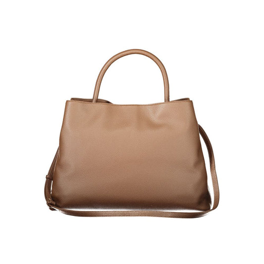 Brown Polyethylene Women Handbag