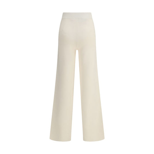 Cream Viscose Casual Pants