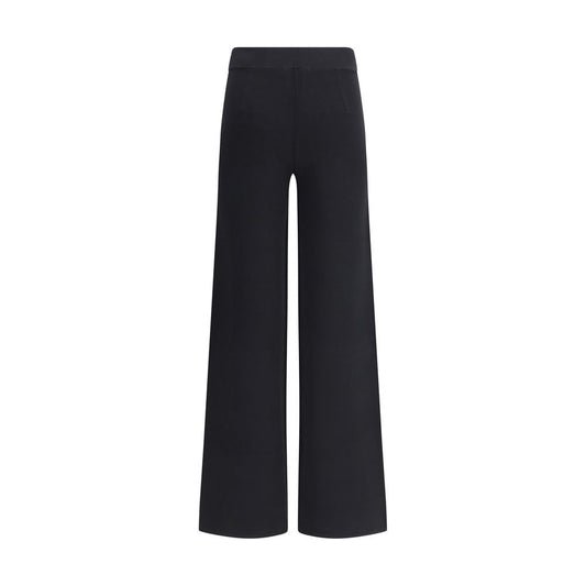 Black Viscose Casual Pants