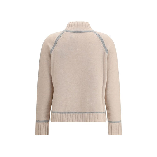 Beige Wool Turtleneck
