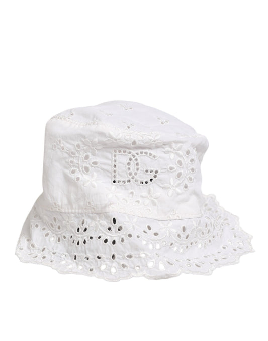 White Nylon Cut Out Bucket Logo Capello Hat