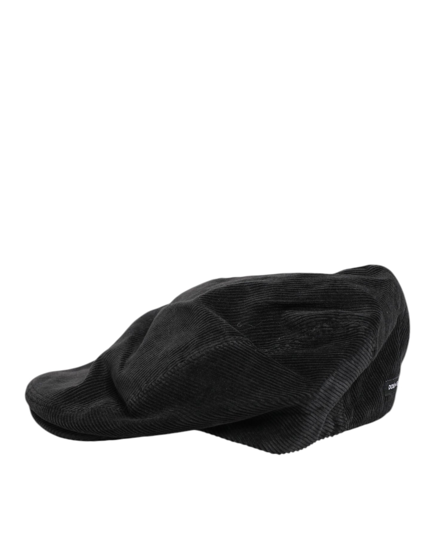 Black Cotton DG Logo Newsboy Cloth Capello Hat