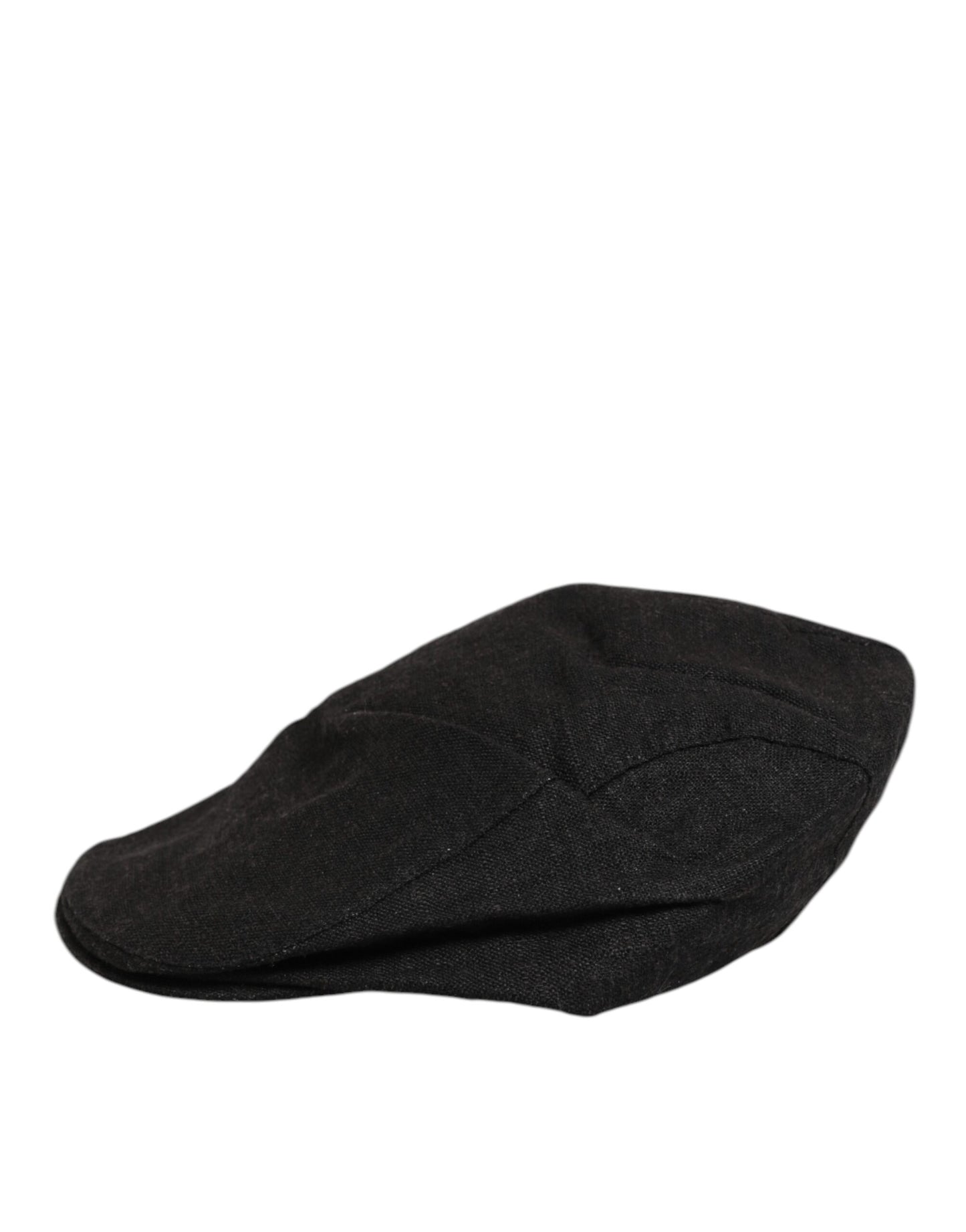 Black Cotton DG Logo Newsboy Cloth Capello Hat