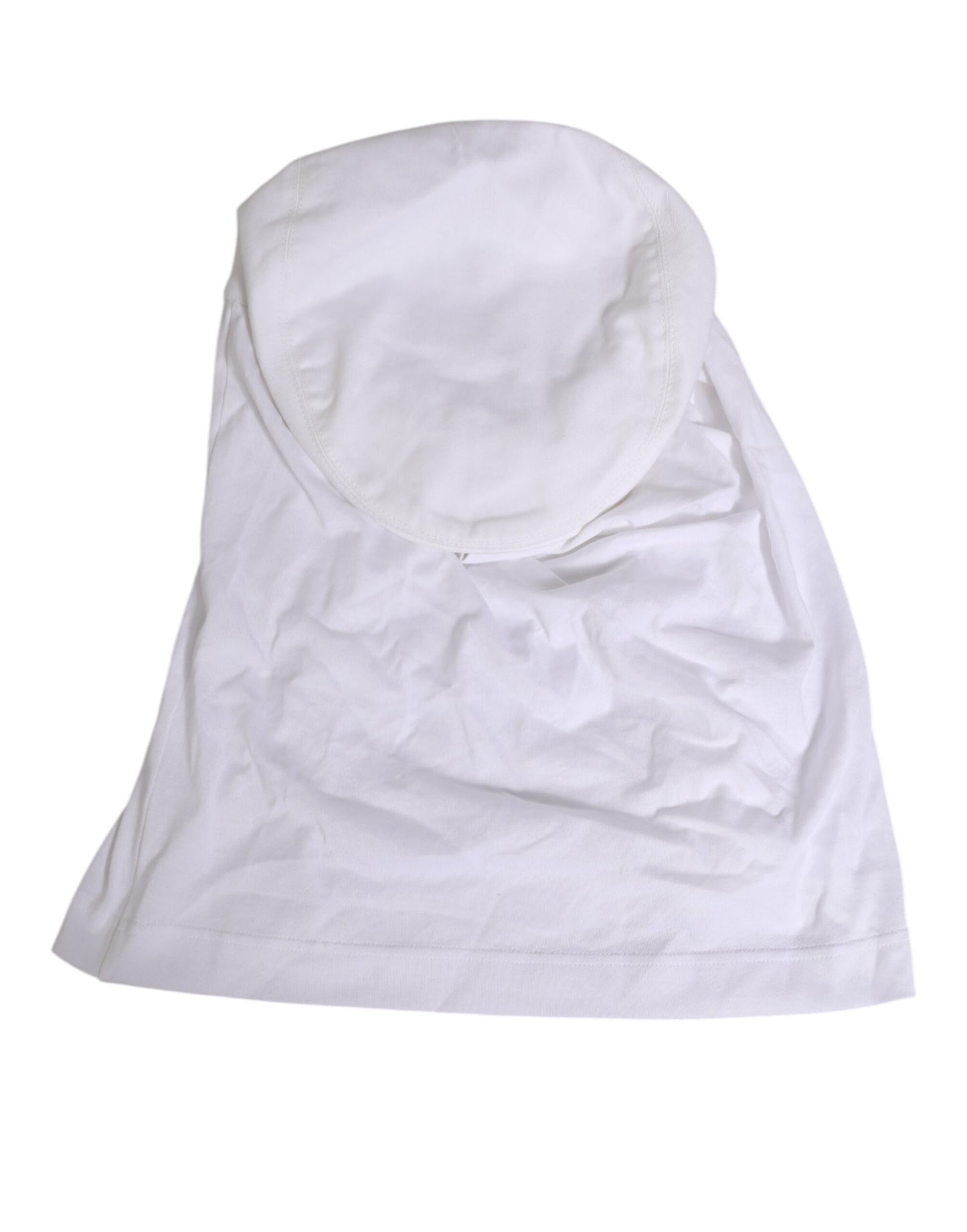 White Cotton DG Logo Plaque Baseball Balaclava Hat