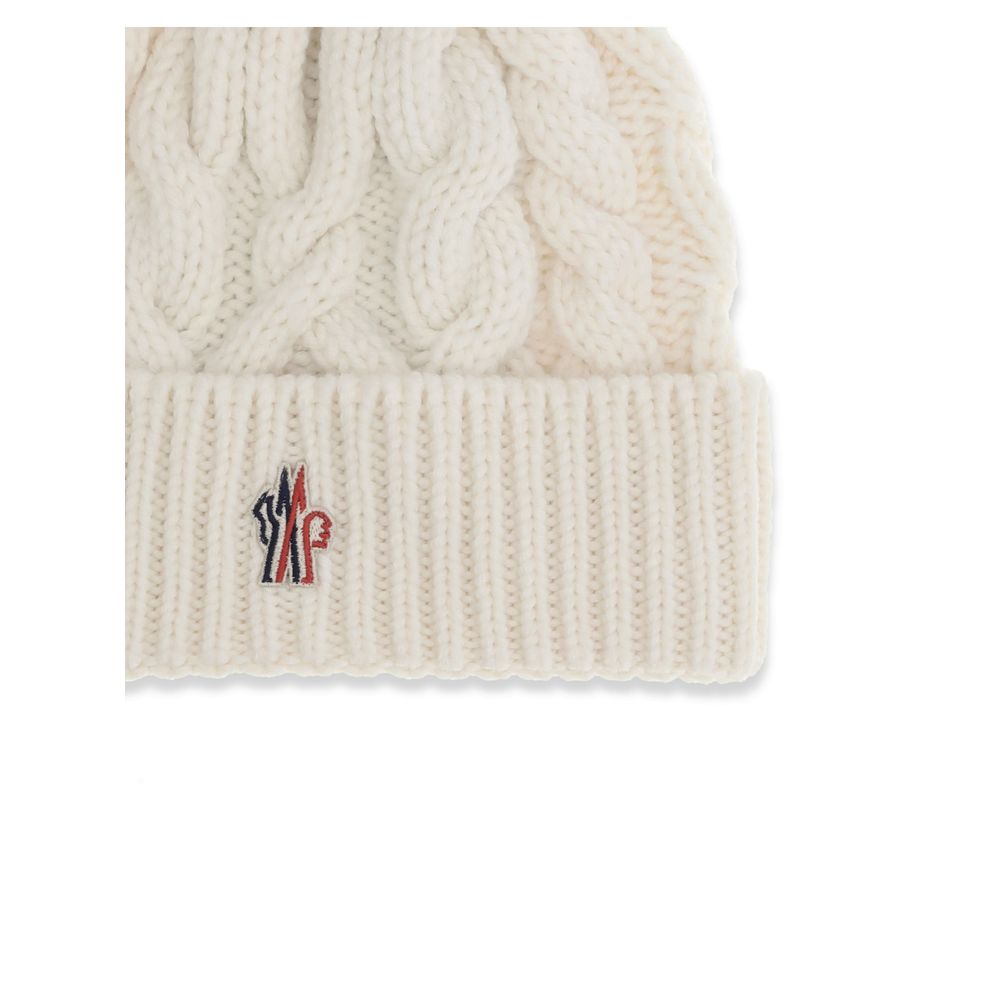 White Fleece Wool Beanie