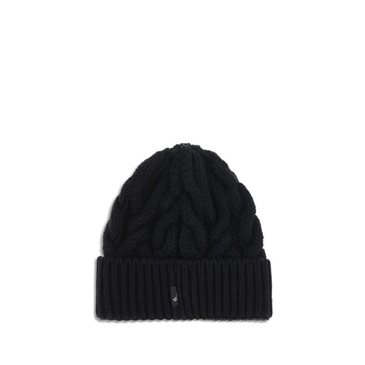 Black Fleece Wool Beanie